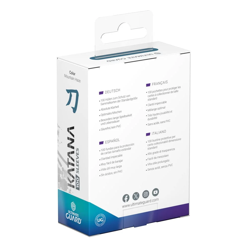 Ultimate Guard Katana Sleeves Standard Size 66 x 91 mm (100 Sleeves) - Mountain Haze